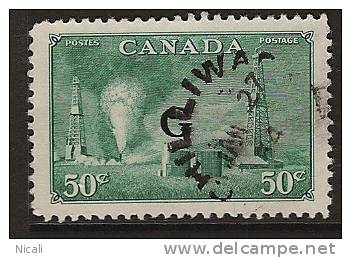 CANADA 1950 50c Green G Oil Wells SG O188 U NC331 - Surchargés