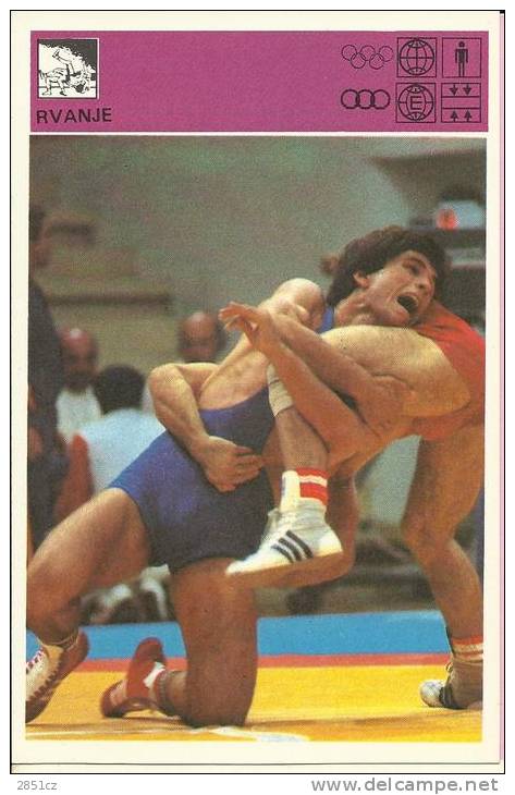 SPORT CARD No 186 - WRESLING, Yugoslavia, 1981., 10 X 15 Cm - Trading Cards