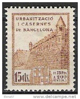 44-FISCAL ANTIGUO BARCELONA 15 CENTIMOS GUERRA CIVIL NUEVO MNH **LOCAL - Revenue Stamps