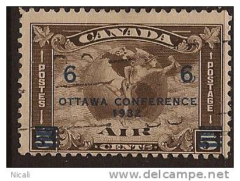 CANADA 1932 6c On 5c Ottawa AIR SG 318 U RU214 - Luchtpost