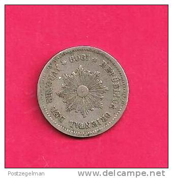 URUGUAY 1909, Circulated Coin, VF, 5 Centesimos Copper Nickel, Km21, 90.067 - Uruguay