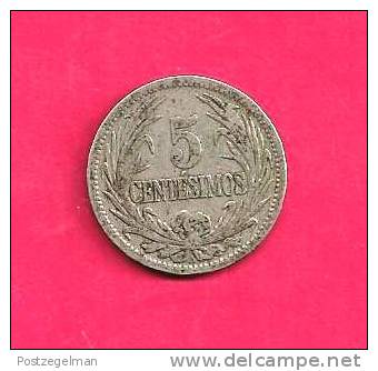 URUGUAY 1909, Circulated Coin, VF, 5 Centesimos Copper Nickel, Km21, 90.067 - Uruguay