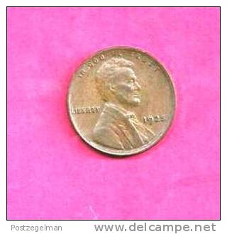 U.S.A. 1925,  Circulated Coin, XV, 1 Cent Lincoln C90.074 - 1909-1958: Lincoln, Wheat Ears Reverse