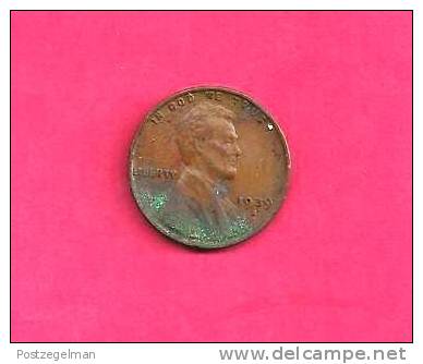 U.S.A. 1939,  Circulated Coin, VF, 1 Cent Lincoln C90.079 - 1909-1958: Lincoln, Wheat Ears Reverse