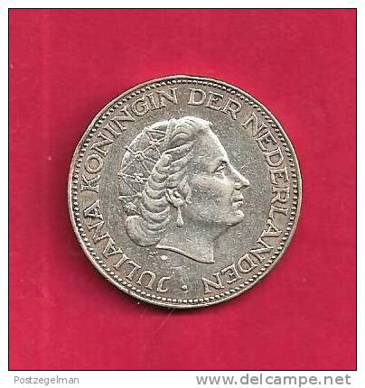 NEDERLAND 1961,  Circulated Coin, XF, 2 1/2  Gulden 0.720 Silver Juliana Km185 C90.087 - Zilveren En Gouden Munten
