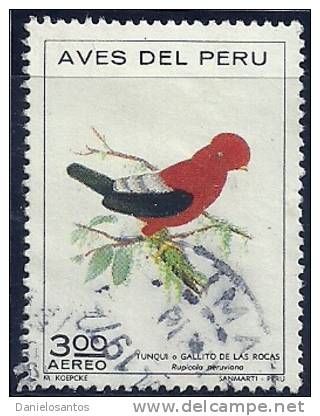 Peru 1972 Birds Aves Oiseaux Vegels - Andean Cock-of-the-rock    Rupicola Peruviana Canc - Other & Unclassified