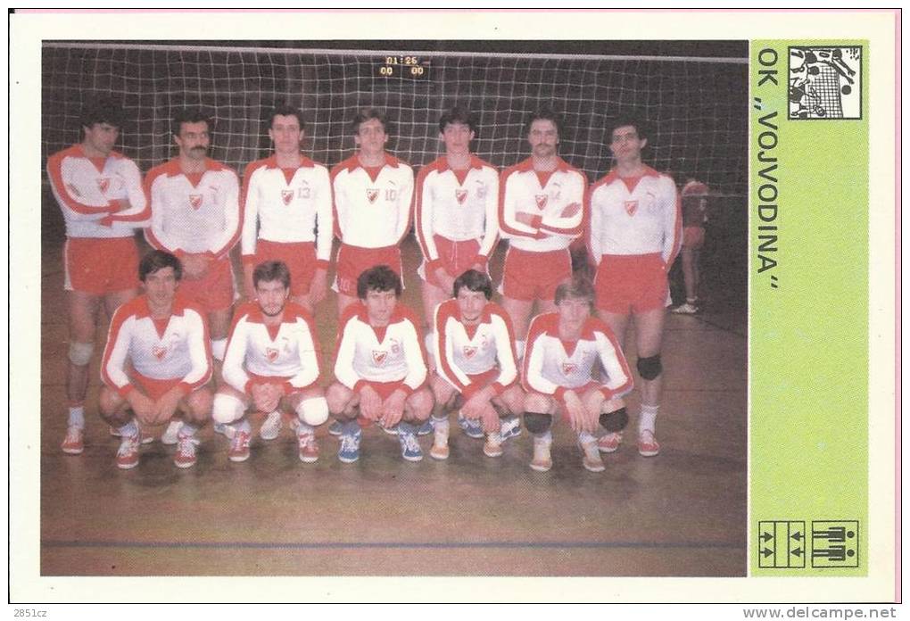 SPORT CARD No 213 - VOLLEYBALL - VOLLEYBALL CLUB VOJVODINA, Yugoslavia, 1981., 10 X 15 Cm - Handball
