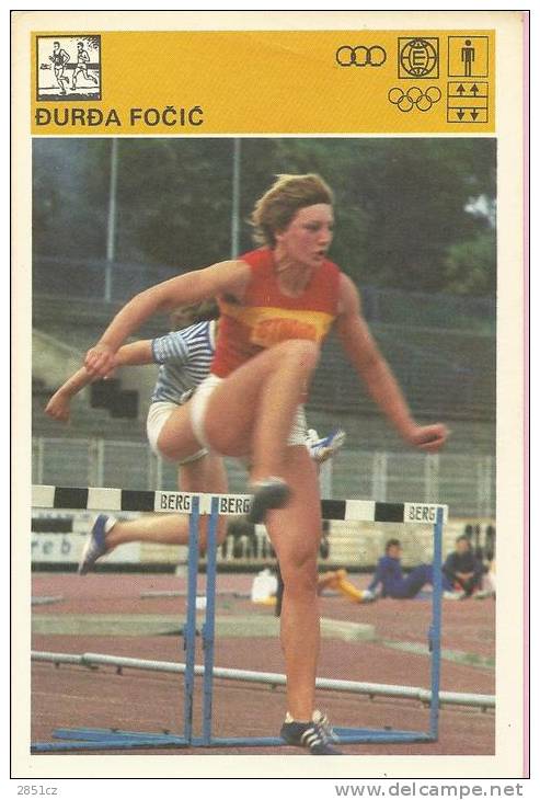 SPORT CARD No 230 - &#272;UR&#272;A FO&#268;I&#262; (Durda Focic), Yugoslavia, 1981., 10 X 15 Cm - Athlétisme