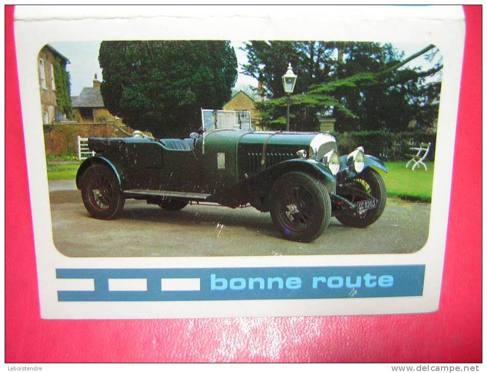 PETIT CALENDRIER  1974 4 VOLETS  PUB CHAMPAGNE GUY CHARLEMAGNE  MESNIL SUR OGER 51190  VOITURE BENTLEY 1929 - Small : 1971-80