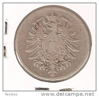 MONEDA DE PLATA DE  ALEMANIA  DE 1 MARK DEL AÑO 1875 LETRA -G (COIN) SILVER,ARGENT. - 1 Mark