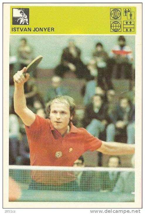 SPORT CARD No 176 - ISTVAN JONYER, Yugoslavia, 1981., 10 X 15 Cm - Tischtennis