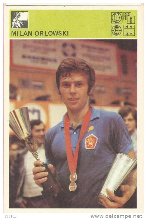 SPORT CARD No 169 - MILAN ORLOWSKI, Yugoslavia, 1981., 10 X 15 Cm - Table Tennis