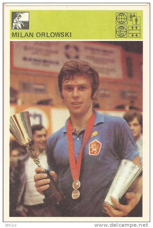 SPORT CARD No 169 - MILAN ORLOWSKI, Yugoslavia, 1981., 10 X 15 Cm - Tennis De Table
