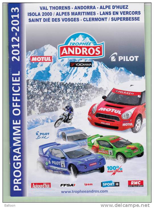 Programme Officiel Du Trophée Andros 2012-2013 - Bücher