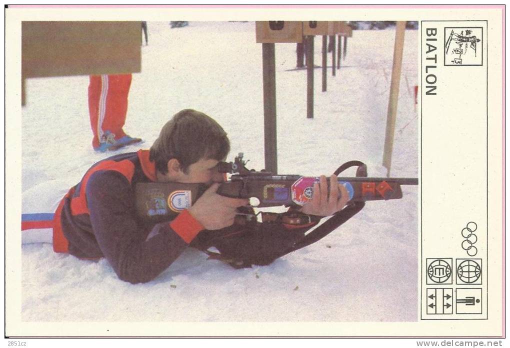 SPORT CARD No 163 - BIATLON, Yugoslavia, 1981., 10 X 15 Cm - Winter Sports