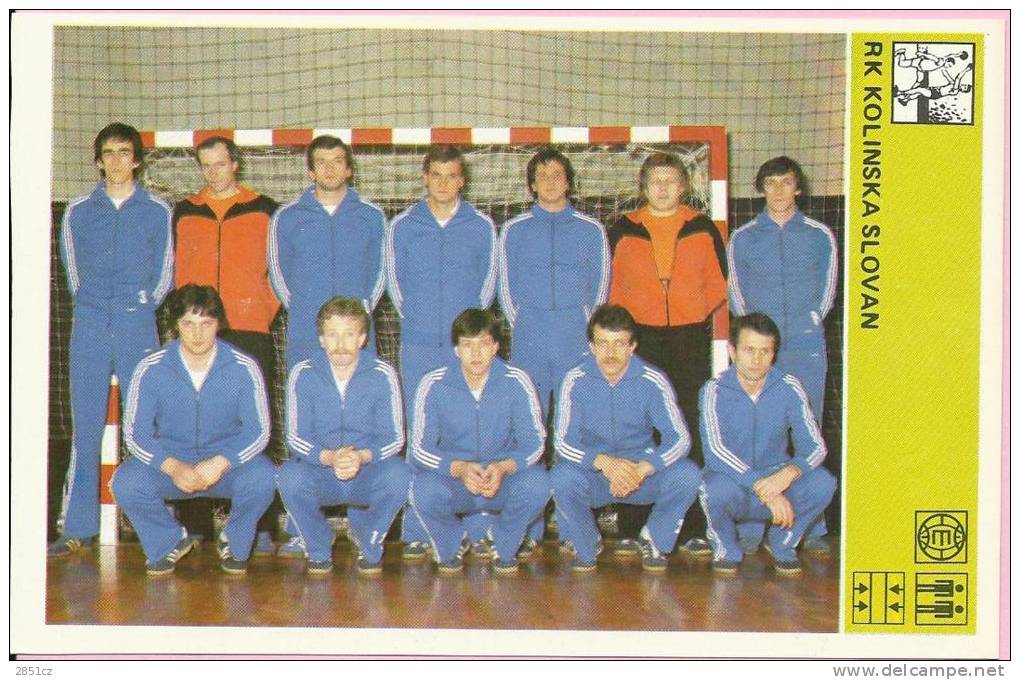 SPORT CARD No 188 - HANDBALL CLUB KOLINSKA SLOVAN, Yugoslavia, 1981., 10 X 15 Cm - Handball