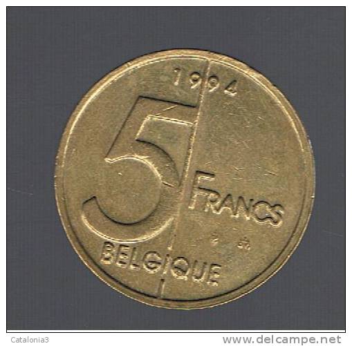 BELGIUM - BELGICA -  5  Francs   1994  KM189 - 5 Francs