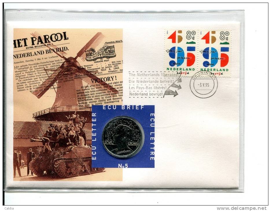 Pays-Bas Nederland ECU "" Second World War "" UNC - Mint Sets & Proof Sets