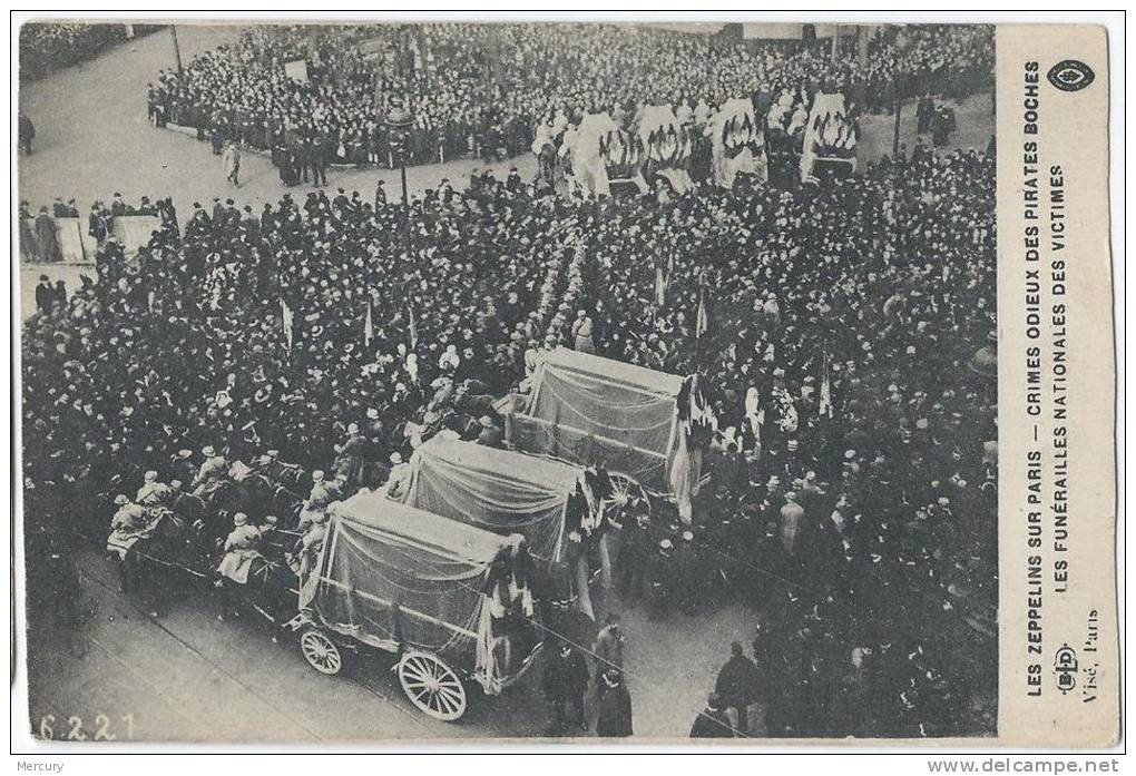 PARIS - Zeppelins Sur Paris - Funérailles Nationales Des Victimes - Autres & Non Classés