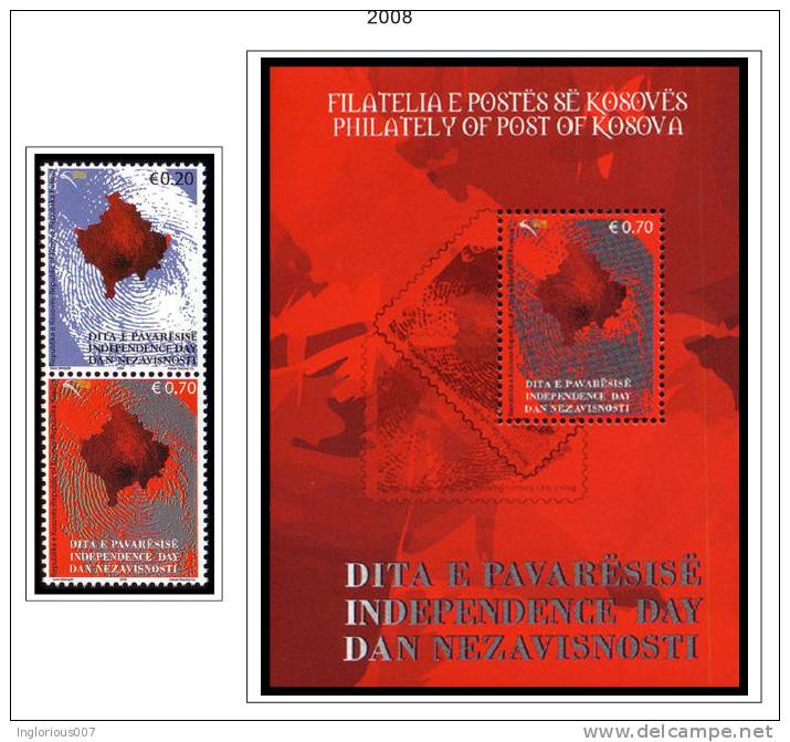 KOSOVO 2000-2011 STAMP ALBUM PAGES (32 color illustrated pages)