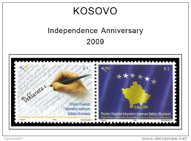 KOSOVO 2000-2011 STAMP ALBUM PAGES (32 color illustrated pages)