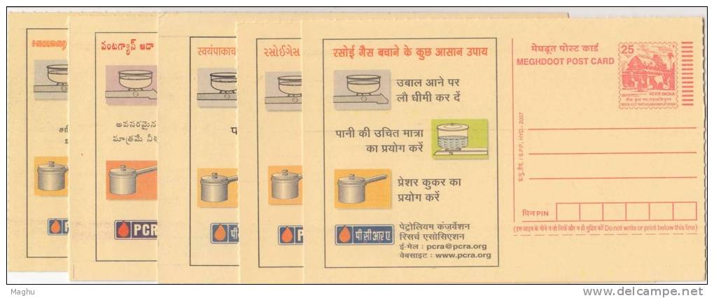 Petroleum Conservation Research Accociation PCRA- 5 Diff., Lang.,"Save Gas" LPG Tips, Energy, URL Computer Meghdoot - Gas