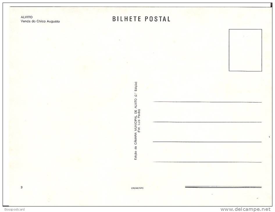 Alvito - Venda Do Chico Augusto. Comercial. Publicidade. Beja. - Beja