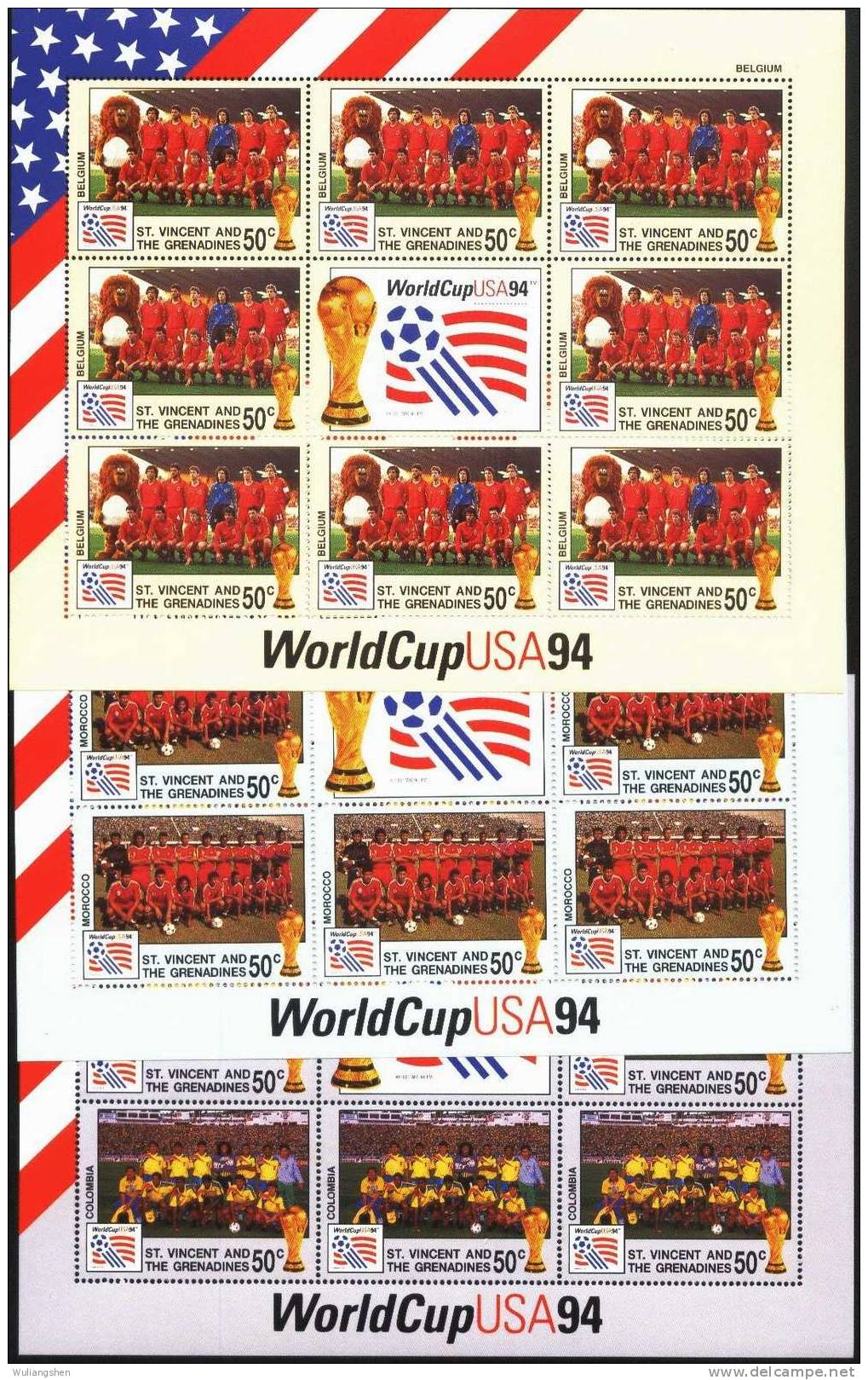 St. Vincent 1994 World Soccer Cup 23 Sheet MNH - 1994 – USA