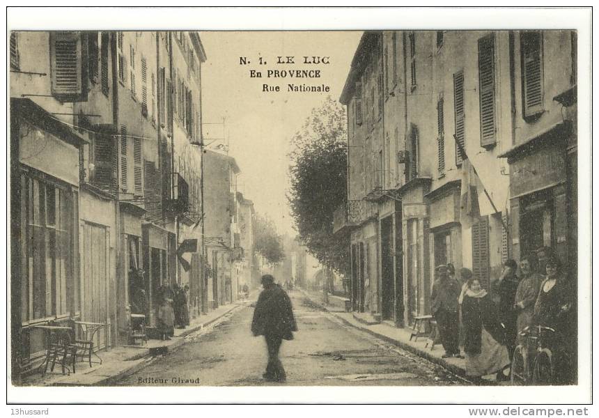 Carte Postale Ancienne Le Luc - Rue Nationale - Le Luc