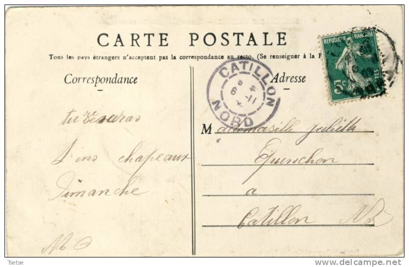 Mines De Noeux - Les Grands Bureaux - Carte Super Animée -1908 ( Voir Verso ) - Noeux Les Mines