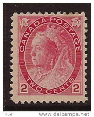 CANADA 1898 2c Rose-carmine QV SG 155 HM RD21 - Unused Stamps