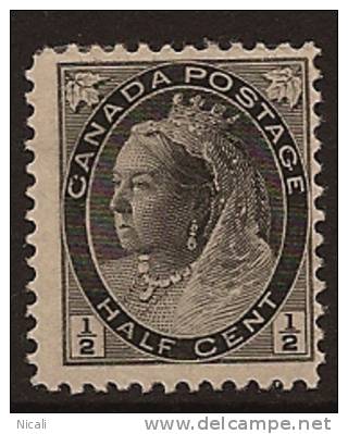 CANADA 1898 1/2c Black QV SG 150 HM RD16 - Unused Stamps