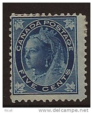 CANADA 1897 5c Deep Blue QV SG 146 HM RD15 - Unused Stamps