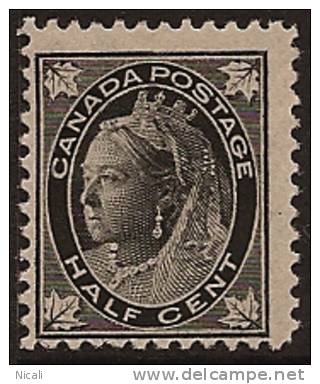 CANADA 1897 1/2c Black QV SG 142 LHM RD11 - Neufs