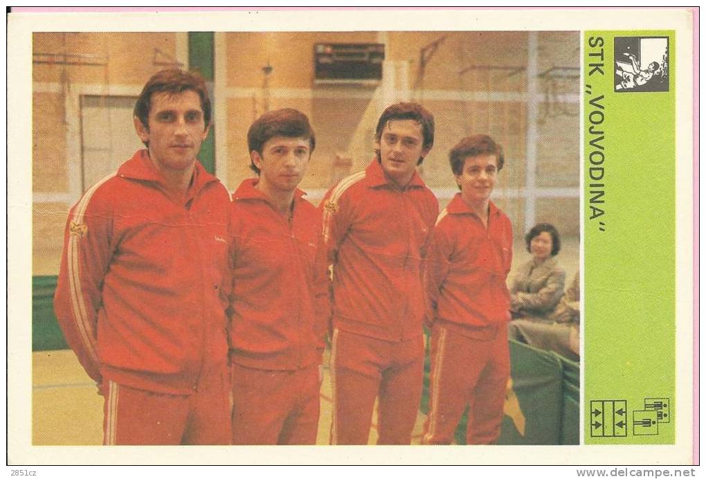 SPORT CARD No 191 - STK VOJVODINA, Yugoslavia, 1981., 10 X 15 Cm - Tischtennis