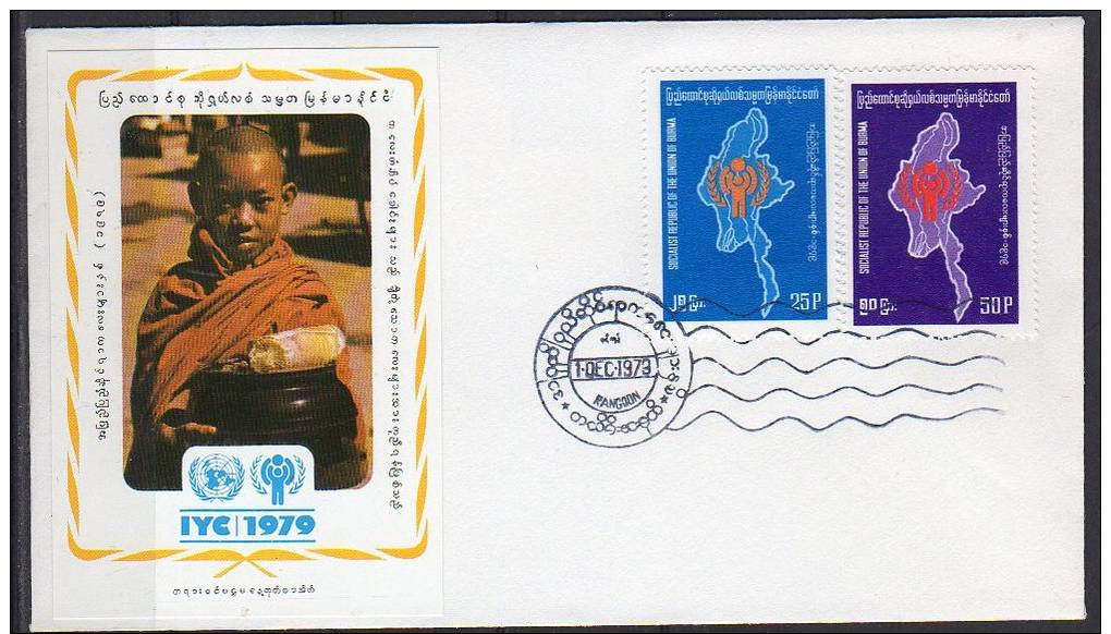 Birma / Myanmar FDC 1979 International Year Of The Child (Bi 22) - Myanmar (Birma 1948-...)