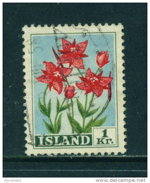 ICELAND - 1958 Flowers 1k Used (stock Scan) - Usados