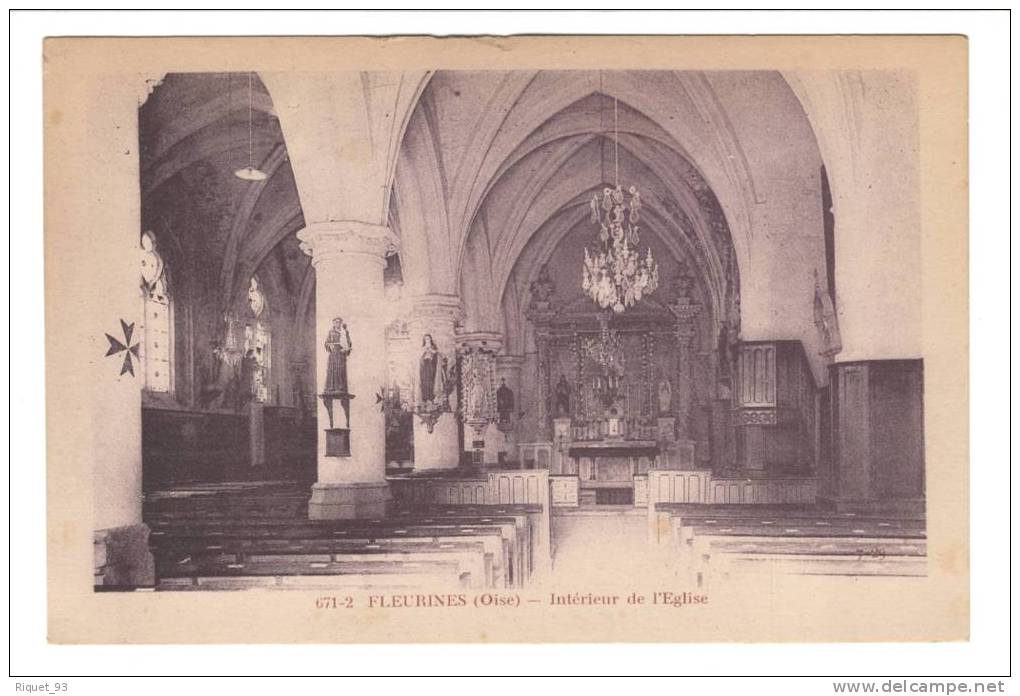 671-2 - FLEURINES - Intérieur De L'Eglise - Altri & Non Classificati