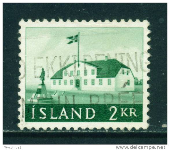 ICELAND - 1958 Old Government House 2k Used (stock Scan) - Used Stamps