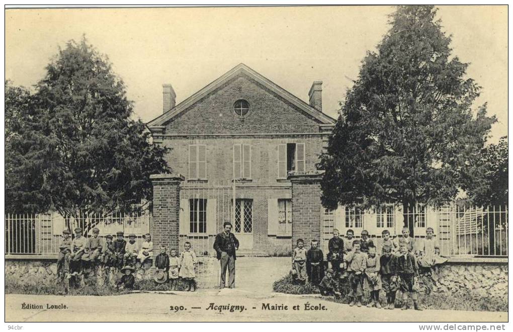 CPA (   27) ACQUIGNY Mairie Et Ecole - Acquigny