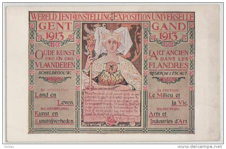 Belgium  - Gent - Exposition Universelle 1913 - Art Nouveau - Gent