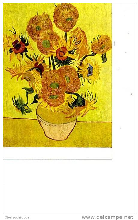 LOT DE 2 CARTES VAN GOGH TOURNESOLS  ET MOURNING MAN HOMME EN LARMES VERS 1950 - Van Gogh, Vincent