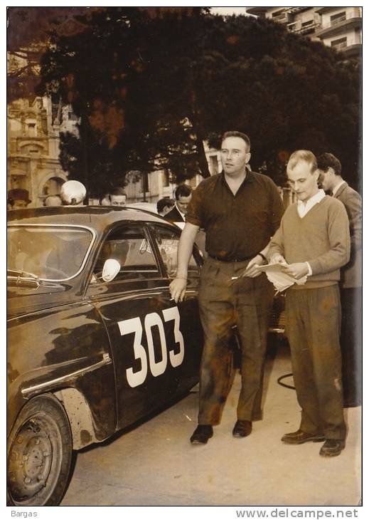 Grande Photo Course Auto Rallye Automobile Monte Carlo 1953 - Automobiles