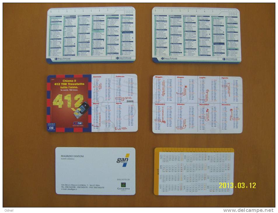 LOTTO DI CALENDARI FORMATO PICCOLO PUBBLICITARI  2004 2005 2006 - Kleinformat : 1961-70