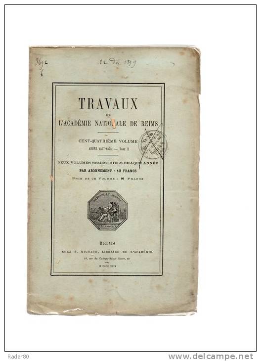 Les Français à Luxembourg(notes D´histoire)par Afred Lefort ,104éme Volume ,année 1897-1898,tome II,1899 - Champagne - Ardenne