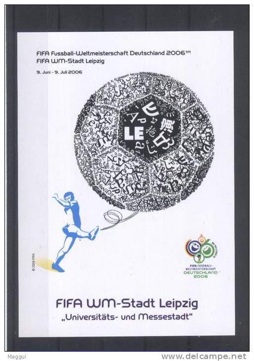 ALLEMAGNE   Carte  Officielle  Stade Leipzig Football  Soccer  Fussball   Cup 2006   Ballon - 2006 – Germany