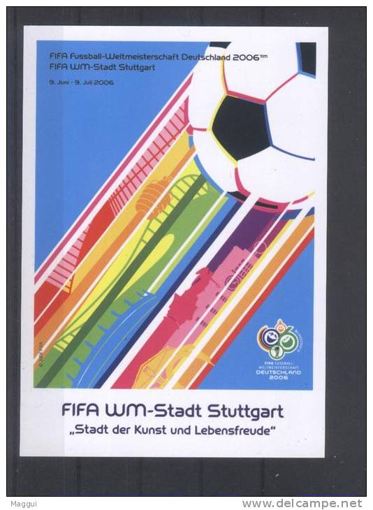 ALLEMAGNE   Carte  Officielle  Stade Stuttgart  Football  Soccer  Fussball   Cup 2006   Ballon - 2006 – Germany