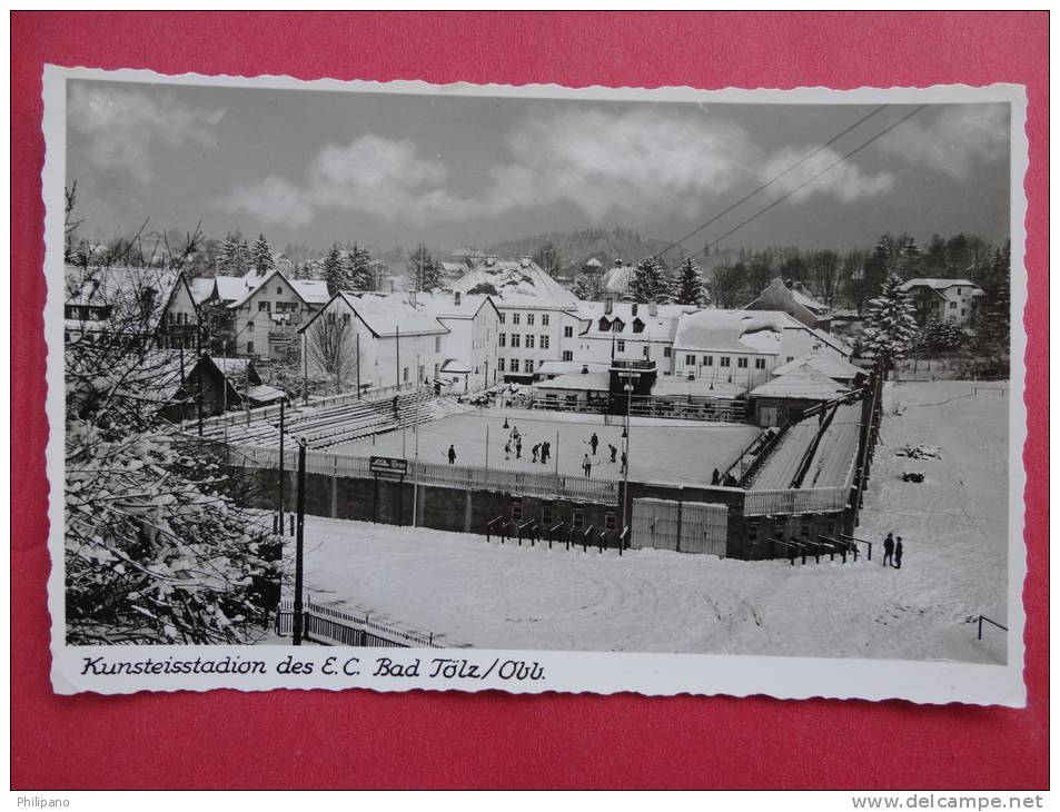 Rppc Kunsteisstadion Des E.C. Bad Tolz Obb    ----------- ---ref 857 - Autres & Non Classés