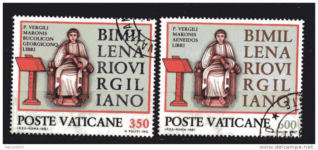 Vaticano °X- - 1981 . Bimillenario Virgiliano.  Unif. 688/89.  Usato - Usados