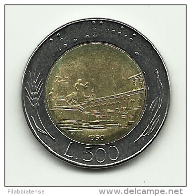 1990 - Italia 500 Lire, - 500 Lire